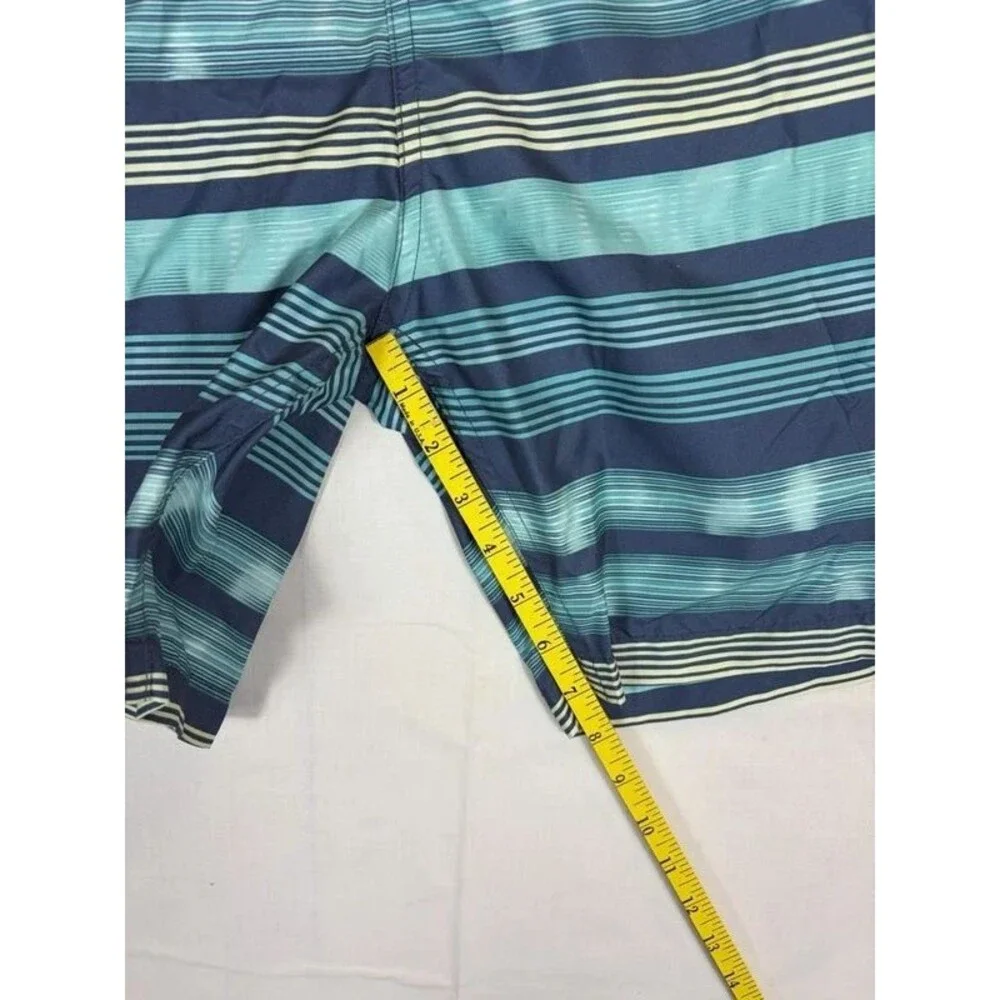 Hawaiian Authentics UPF50 Classic Swim Trunks Lined Blue Stripe Men’s XXL NWT